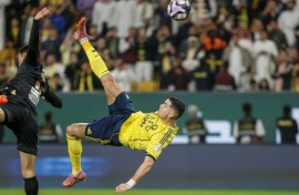 Cristiano Ronaldo scored Al Nassr's fourth of the night with a bicycle kick