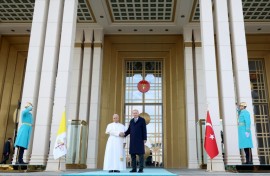 Pope Leo XIV met Turkey's President Recep Tayyip Erdogan on the first overseas trip of his papacy