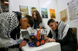 The Palestinian delegation to the World Robot Olympiad in Singapore left without a medal, but with a sense of pride
