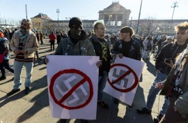 The demonstrators were protesting a rise of far-right rhetoric in Croatia