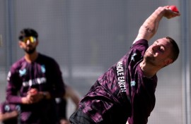 England's Will Jacks bowls in training