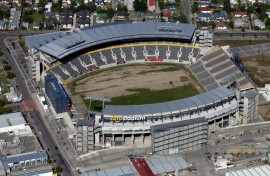 Christchurch's previous Lancaster Park stadium was damaged beyond repair in the 2011 earthquake