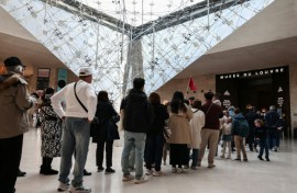 Queues are commonplace at the Louvre