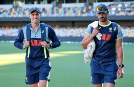A fit-again Pat Cummins (L) is set to lead Australia's attack in the third Test against England with Mitchell Starc (R)