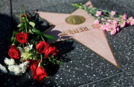 Fans have laid flowers on Rob Reiner's star on the Hollywood Walk of Fame