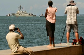 The USS Gravely, a US Navy warship, docked in Trinidad and Tobago for four days in October, within striking distance of Venezuela