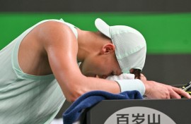 Denmark's Holger Rune during the Shanghai Masters tennis in October