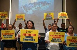 Survivors of Typhoon Rai in the Philippines filed a UK lawsuit against British oil giant Shell, seeking financial compensation
