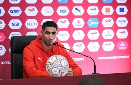 Morocco's Achraf Hakimi, the African player of the year, has not played since coming off with a left ankle injury in a Champions League game for club side Paris Saint-Germain