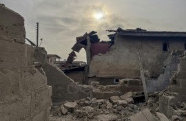 During the strikes, buildings were destroyed in Offa, Kwara state, by what the Nigerian government said were debris