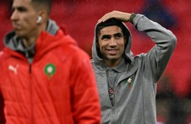 Achraf Hakimi was an unused substitute in Morocco's first two Africa Cup of Nations matches as he recovers from an ankle injury