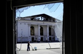 The Mariupol Drama Theatre was partially destroyed during Russia's siege of Mariupol in 2022