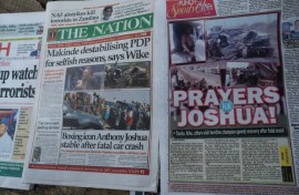 Anthony Joshua's road accident was headline news in Nigeria