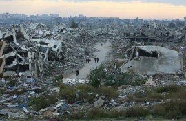 Much of the Gaza Strip has been left in total ruin by the war
