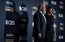 US President Donald Trump attended the awards ceremony with First Lady Melania Trump