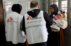 The ban includes Doctors Without Borders (MSF), which has 1,200 staff members in the Palestinian territories -- the majority of whom are in Gaza