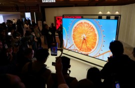 Samsung unveiled a 130-inch Micro RGB TV at the annual Consumer Electronics Show in Las Vegas