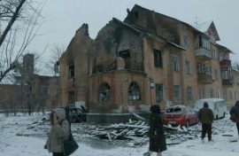 Aftermath of overnight Russian strike in Kyiv