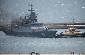 The Russian warship arrived in South African waters on Friday