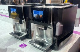 German group Bosch presented its fully automated 800 Series coffee machine (sold from $1,700) that can be synchronized with Amazon's Alexa voice assistant