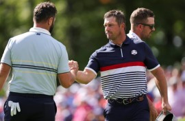 Jon Rahm (L) and Bryson DeChambeau (R) hve opted to stay on the LIV Golf Tour