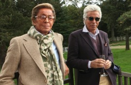 Giancarlo Giammetti (R) said Valentino taught us to respect women