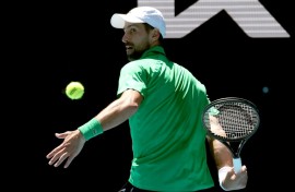 Novak Djokovic put on a show against Italy’s Francesco Maestrelli