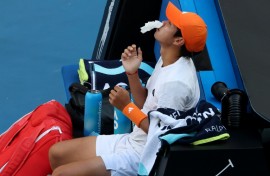 Learner Tien thrashed Daniil Medvedev at the Australian Open despite needing treatment for a nosebleed