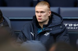 Erling Haaland was not in the starting line-up for Manchester City's Premier League match against Wolves