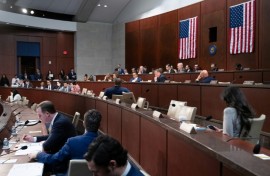 Members of the House Committee on Oversight and Government Reform which is to hear testimony from former US president Bill Clinton and his wife, Hillary Clinton