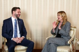 Cameraderie was on show between US Vice President JD Vance and Italian Prime Minister Giorgia Meloni