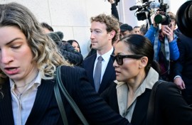Meta CEO Mark Zuckerberg arrives at Los Angeles Superior Court to testify in the trial addressing whether social media giants deliberately designed their platforms to be addictive for young users