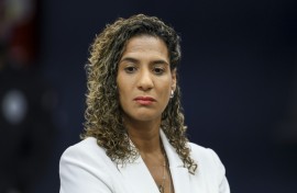 Brazil's Minister of Racial Equality and sister of slain councilwoman Marielle Franco, Anielle Franco, attends the trial