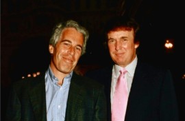 This undated photo released by the US Justice Department on January 30, 2026 as part of the Jeffrey Epstein files shows Epstein with Donald Trump in an unidentified location