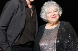 Writer-director Lee Knight (L) and British-Australian actress Miriam Margolyes have a report similar to that of the characters in 'A Friend of Dorothy'