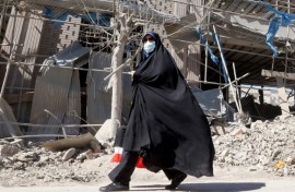 Buildings around Ferdowsi Square in central Tehran were badly damaged