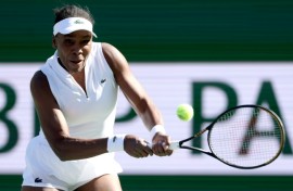 First-round exit: American Venus Williams loses to French qualifier Diane Parry in her opening match at Indian Wells