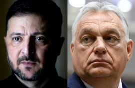 The row between Zelensk (left) and Orban has escalated sharply in recent days