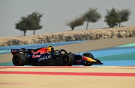Red Bull Racing's French driver Isack Hadjar during the Formula One pre-season testing at the Bahrain International Circuit in Sakhir on February 20, 2026
