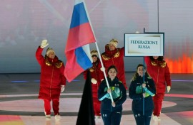 During the Paralympics opening ceremony in Verona, representatives of the Russian team were booed by some spectators as they paraded behind the country's flag