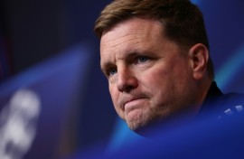 Newcastle coach Eddie Howe spoke ahead of the Champions League last 16 second leg clash at Camp Nou against Barcelona