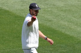 England's Josh Tongue holds the ball up after taking five wickets during the first day of the fourth Ashes Test against Australia at the Melbourne Cricket Ground (MCG) in December