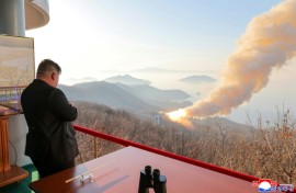 North Korean leader Kim Jong Un oversaw the first officially confirmed high-thrust solid-fuel engine test since September