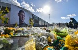 A portrait of Emiliano Sala in Nantes, on February 10, 2019