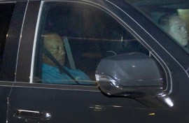 Tiger Woods leaving the Martin County jail in Florida after being arrested on charges of driving under the influence after a car crash