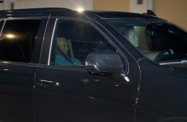 Tiger Woods is driven from the Martin County Jail after being arrested for driving under the influence after a car crash