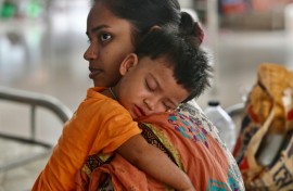 Many of the families with sick children in the ward say they come from areas where vaccine coverage was limited
