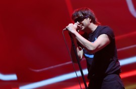 The Strokes frontman, Julian Casablancas, thrilled the audience with the New York band's greatest hits on the second day of Coachella