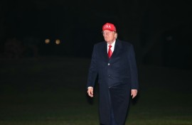 US President Donald Trump slammed the Pope's anti-war message as he returned to the White House after a weekend of golf and UFC fighting