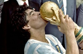 Argentina is holding a new trial over the death of football legend Diego Maradona, seen here kissing the FIFA World Cup in 1986 after Argentina's victory of West Germany in the final